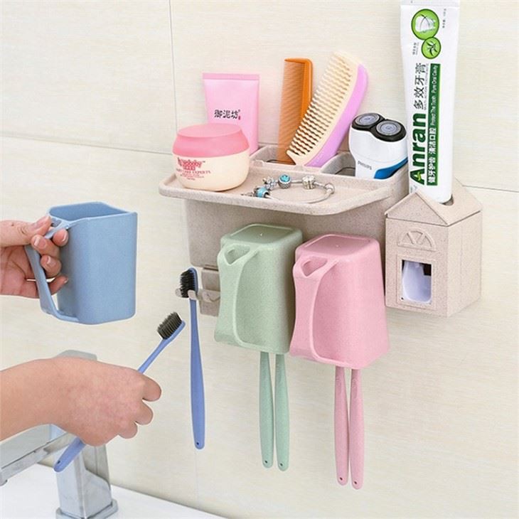 Dispensador de pasta de dente com copos
