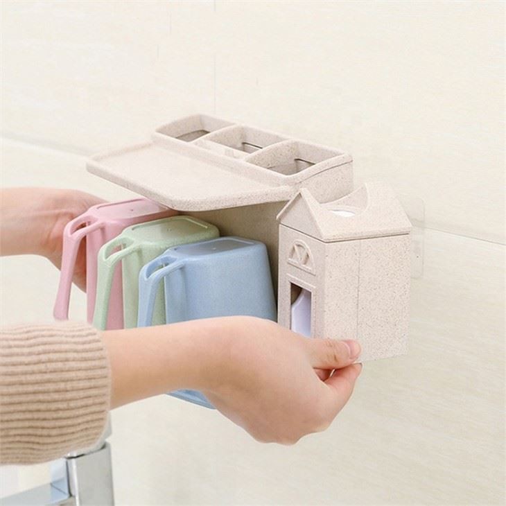 Dispensador de pasta de dente com copos