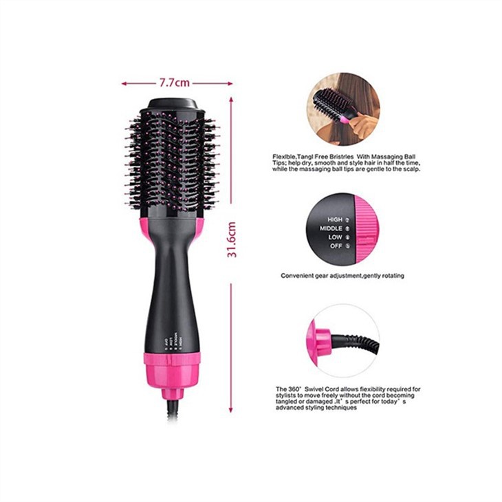 Pente alisador de cabelo de íons negativos