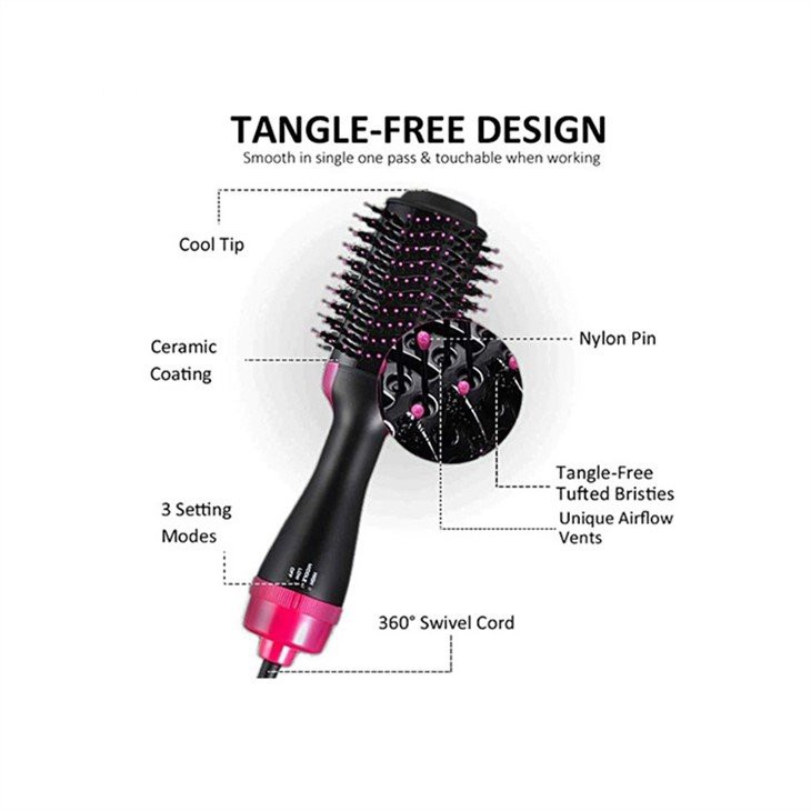 Pente alisador de cabelo de íons negativos