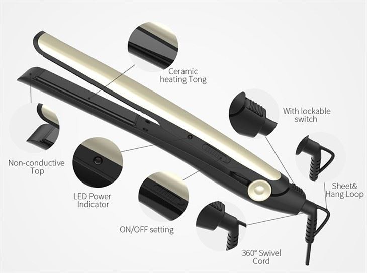 Alisador de cabelo cerâmico LED